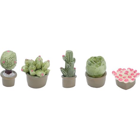 Pot de Fleur Miniature pour Maison de Poupée - Décoration Plantes Succulentes Miniatures (1/5)