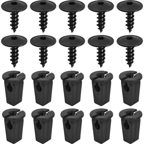 Ensemble de 20 clips de fixation pour voiture : vis tôle pour garde, vis ailes sous capot moteur, agrafes carrosserie pour pare-chocs et porte, kit de remplacement push fender (1/5)