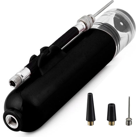 Ball Pump, Double Action Air Pump with 1 Needle and 2 Nozzles, Suitable for Football, Basketball, Volleyball, Soccer, Bicycle
