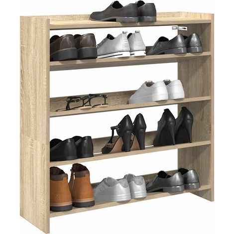 Schuhregal Sonoma-Eiche 80x25x81 cm Holzwerkstoff