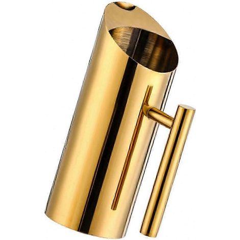Bouilloire grande capacité, 1000 ml, en acier inoxydable avec un design doré haut de gamme pour la maison et le bureau