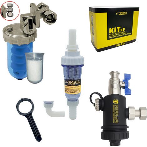 Ferrari Kit Salva Caldaia 3 in 1 con Defangatore Magnetico e Neutralizzatore (1/4)