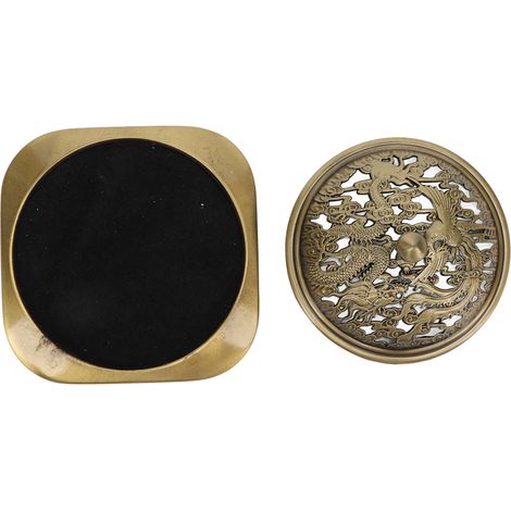 Brûle-encens antique en métal robuste, support élégant pour décoration et cadeaux (1/5)