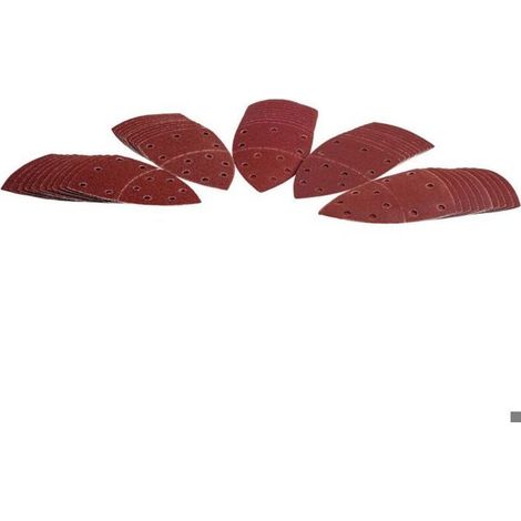 Lot de feuilles abrasives 50 pièces - pour ponceuses et outil multifonction - 100x150 mm - pièce frontale rotative (1/3)