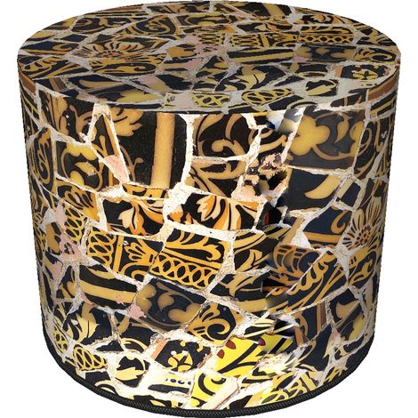 Pouf impermeabile in Cordura per casa e giardino - Motivo Galicia, elegante, comodo, stabile, con cerniera, 40 cm, Bertoni (1/5)