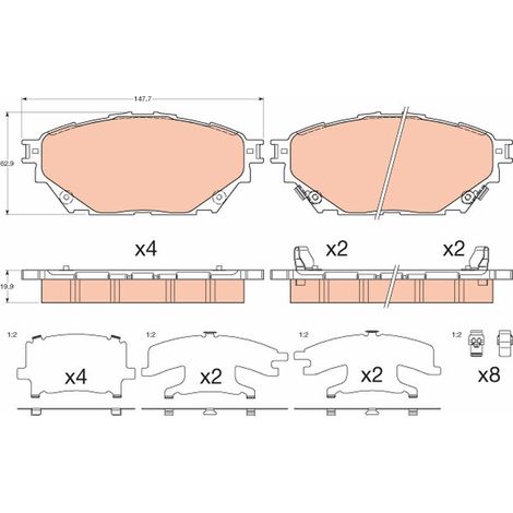 Coussinets HAM Mitsubishi Canter 01 avant/arrière