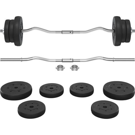 Homevive Juego de Mancuernas de 30/25/20kg de Hierro con Placas de 2,5 kg/5 kg para Bodybulding/Mancuernas/brazadas/Sentadillas