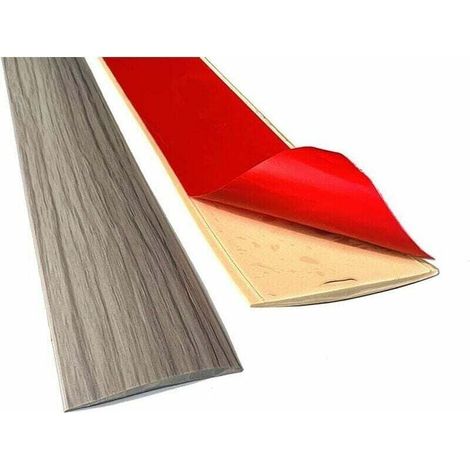 Profilés de transition en vinyle autocollant, XU, Bandes de seuil de porte, Fixations au sol, 200 5 cm, Rails plats de compensation pour les espaces entre les revêtements, Les planchers en bois - KZQ (1/4)