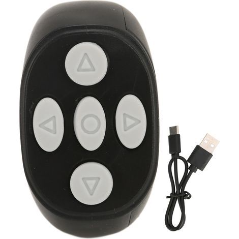 Multifunktionale Bluetooth-Fernbedienung im Ringdesign, kabelloses Telefonieren, Selfie-Auslöser für Zuhause, schwarz (1/5)