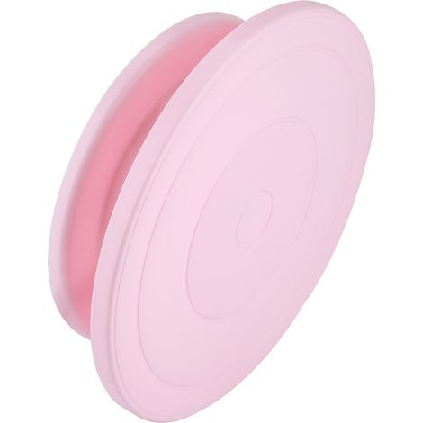 Plateau tournant pour la décoration de gâteaux, support rotatif, ensemble d'outils de décoration pour la pâtisserie (rose) (1/4)