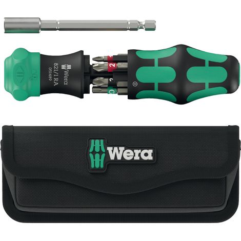 Wera Kraftform Kompakt 28 RA mit Tasche Bit-Schraubendreher 1/4" (1/5)