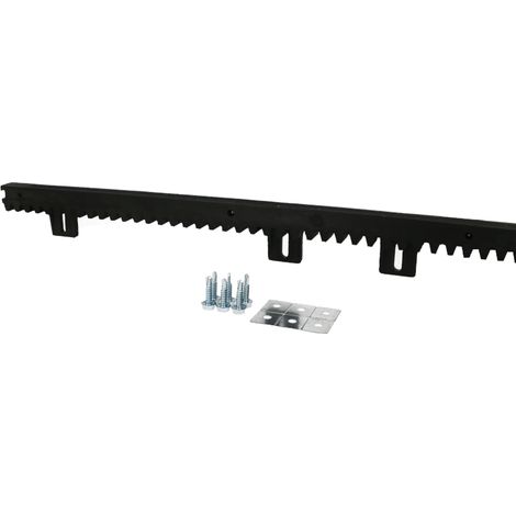 Nice – Crémaillère nylon 1m pour portail – Fixation pour automatisme coulissant – Résistante aux intempéries – Pour bois dur et teck (1/4)