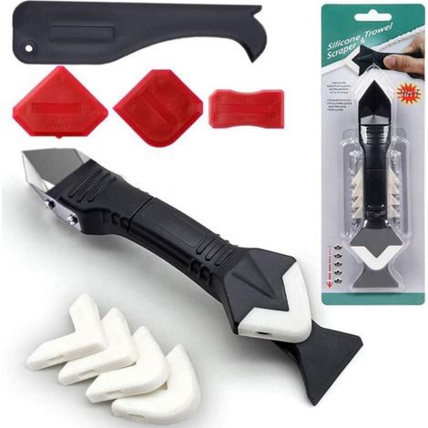 Red Silicone Grout Tool, Smoothing Tool Set, 11-Piece Silicone Caulking Tool Set, Silicone Remover, Silicone Scraper Set (1/5)