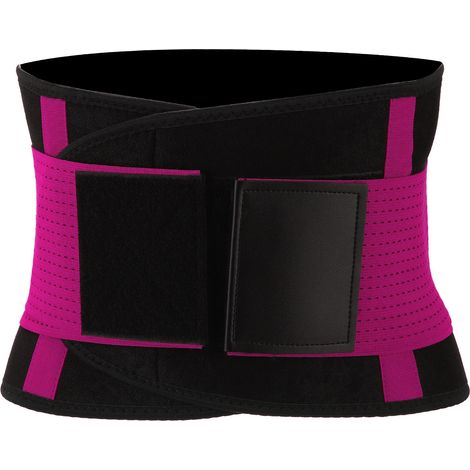 Ceinture abdominale respirante et chauffante, douce et ajustable, avec soutien lombaire et abdominal, rouge, taille XXL (1/5)