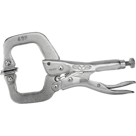 IRWIN T165EL4 Original 4-Spring Self-Locking C-Clamp, 4 Inches (100 mm) Capacity with 41 mm Throat Depth