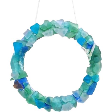 Guirlande d'étoiles de mer en verre de mer naturel - Décoration murale alternative pour salle de bain et chambre à coucher - 26 cm (31 cm) (1/5)