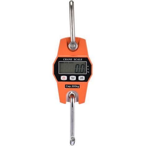 Electronic Scale 300kg Hanging Hook Scale Dynamometer LCD Hook Scale Industrial Weighing Weight 300kg/600lbs (1/5)