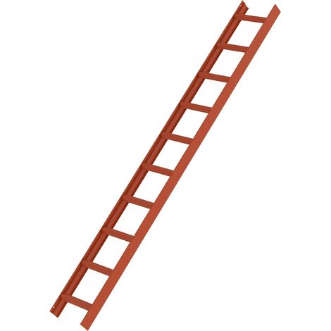 MUNK Aluminium Dachleiter 10 Sprossen rot