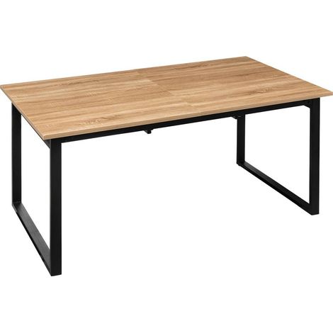 5Five Simply Smart – Table extensible effet chêne naturel 6/8 personnes – Longueur 157cm – Largeur 90cm – Hauteur 76cm – Mécanisme d'extension papillon (1/5)