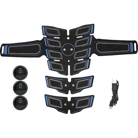 Ceinture d'électrostimulation musculaire EMS pour abdos, bras, jambes, entraîneur de fitness, tonification, bleu (1/5)