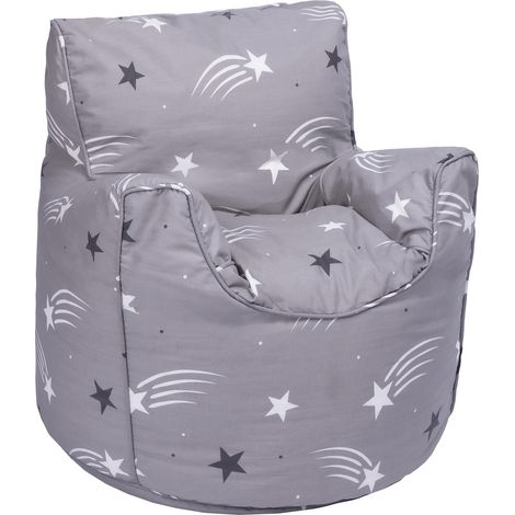 Ready Steady Bed - Poltrona a sacco per bambini, Poltrona a sacco per sala giochi, 60x50x50 cm Piccola poltrona a sacco per bambini, Mobili per bambini con imbottitura - Stelle cadenti (1/5)