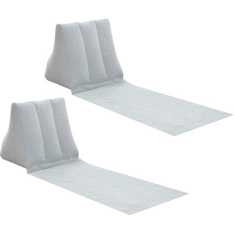 Lot de 2 coussins gonflables pour bain de soleil et de plage avec dossier pour voyage, camping (1/3)