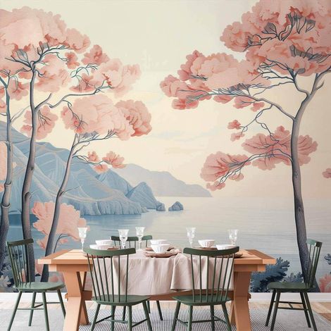 Tapete artgeist Landschaft rosa 300x210 cm