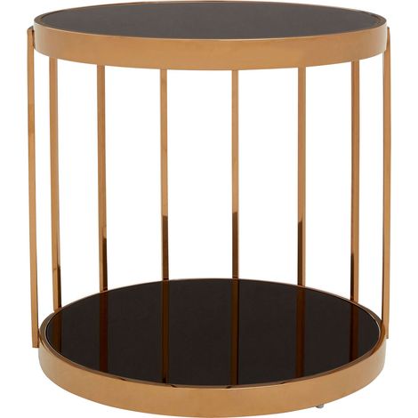 Interiors by Premier Modern Rose Gold Cage Design Side Table, Versatile Corner Table, Easily Maintained Small Bedside Table (1/5)