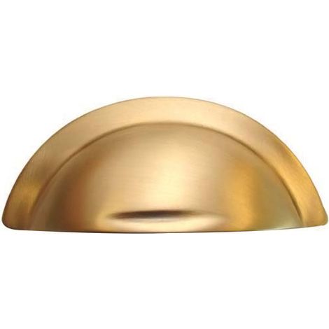 Poignée coquille laiton patiné - Hauteur : 40 mm - Entraxe : 64 mm - Décor : Bronze - Longueur : 96 mm - Profondeur : 18 mm - Matériau : Laiton - DUBOIS