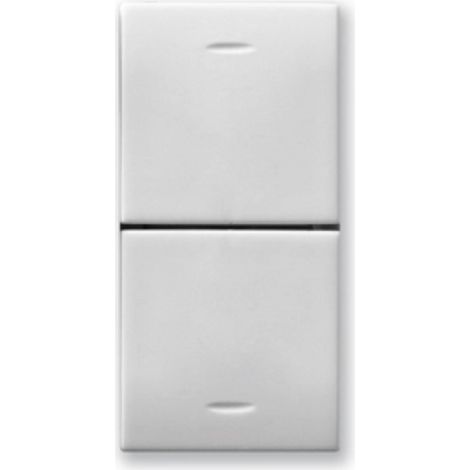 Doppio pulsante domus s44 colore ral 9010 1p na+1p na 10a 250v 1 modulo ave 441056 (1/3)