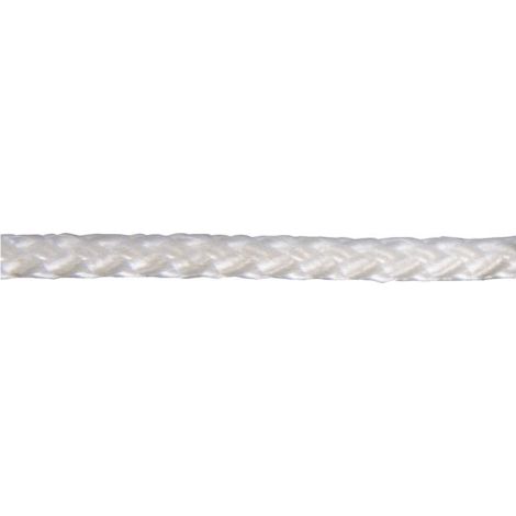 Polypro-Gurt geflochten, weiß, ø6mm, Rolle 100m - Chapuis