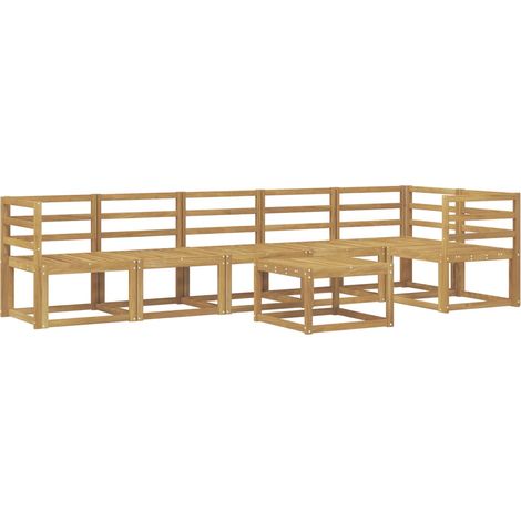 Ensemble de canapés d'extérieur 7 pcs Blanc vidaXL (1/5)