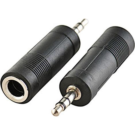 3.5mm prise mâle 3 pôles à 6.35mm femelle stéréo Jack adaptateur Audio 1/4 pouce femelle à 1/8 pouce mâle casque Microphone connecteur convertisseur 2-Pack (1/5)