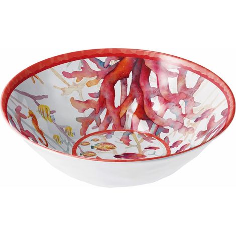 Regalo Italiano Ciotola Melamina Shell D 28 Cm H 9 Cm Rosso 1 Pz