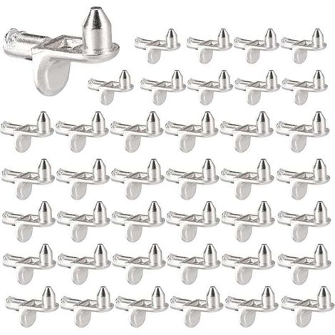 40 Pièces Taquet Etagere Support D'étagère en Forme de L 5mm pour Meubles Placard Bibliothèques Armoire Bureau Accessoires (1/4)