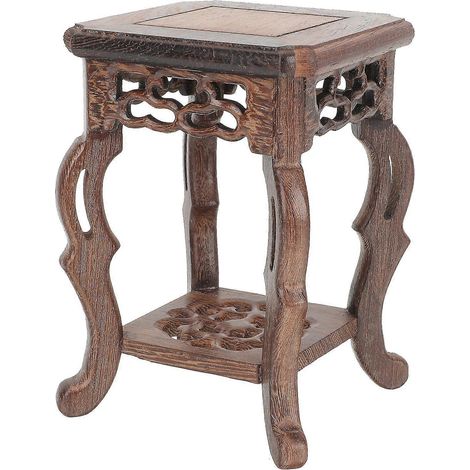Support pour pot de fleurs en bois, support pour plantes, idéal pour jardin et terrasse.