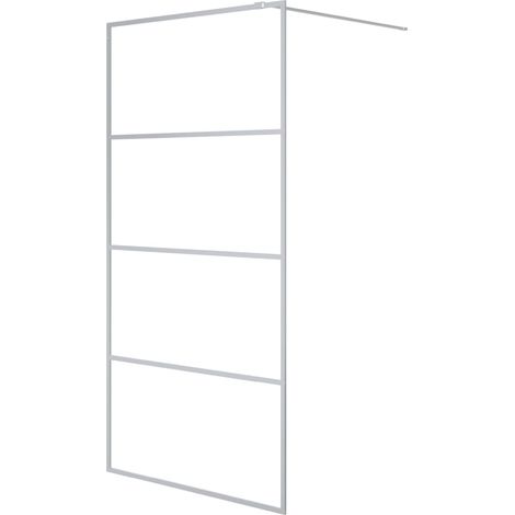 Maison Exclusive - Parete Doccia Walk in Argento 100x195 cm Vetro Trasparente ESG