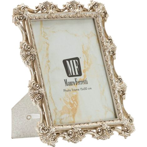 Cornice portafoto in resina argento, 21,5x2x26,8 cm – Florence (1/5)