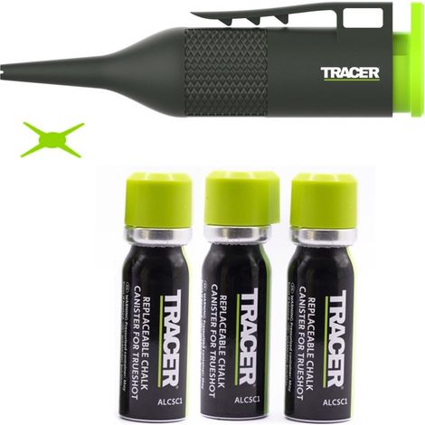 Tracer TRUESHOT Chalk Marker Pen Hole Marking Tool + x3 Replacement Canisters (1/5)