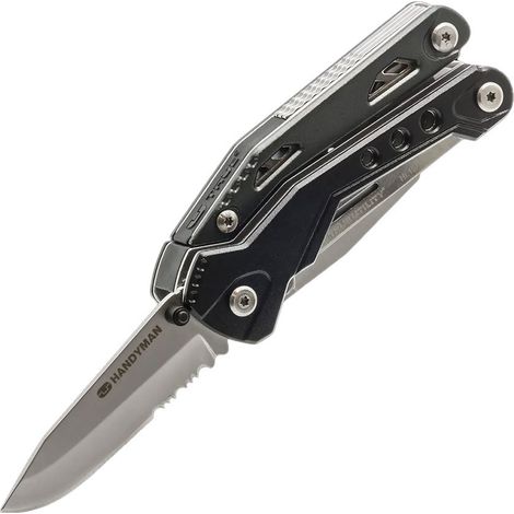 True Utility HandyOne Outil Multifonction Noir et Argenté