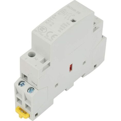 Contacteur CA 220V 16A 2 pôles 1NO 1NC – Faible consommation énergétique – Fonctionnement silencieux – Durée de vie électrique 100000 cycles (1/5)