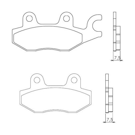 PASTILLAS DE FRENO BRENTA KH165 / KH215 DE METAL SINTERIZADO (DORADO) (FT 4064)