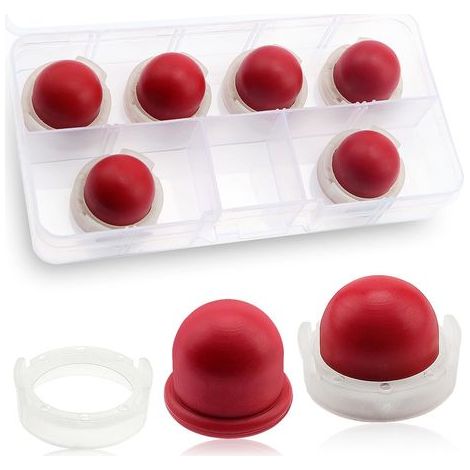6 Pieces 694394 Carburetor Primer Pump Bulb Compatible with Briggs & Stratton 494408 5084 (Red)