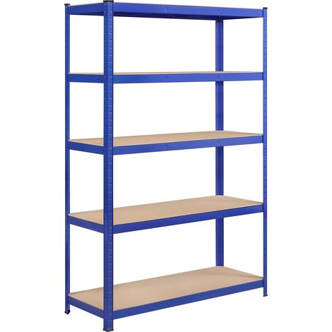 Etagère de Rangement 120 x 45 x 180 cm, Capacité 875 kg, Bleu (1/5)
