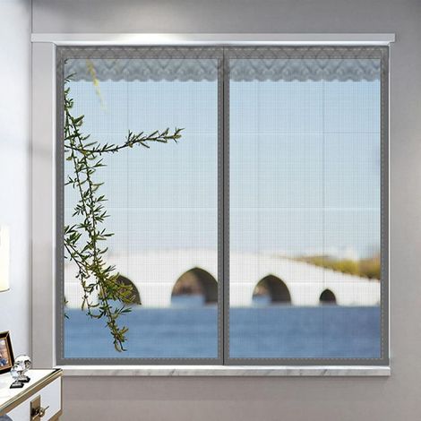 100x120cm Moustiquaire Fenêtre Magnétique,Moustiquaire Porte Fenetre Sans Percer,Rideau de Fenêtre Pour Prévenir Moustiques Et Insectes De Voler,Anti mosquito Auto adhésif Rideau,Lavable,Pour Fenêtres (1/5)