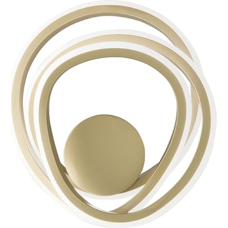 Lampada applique 23x17 cm GOLDEN in metallo verniciato Oro a LED (1/5)