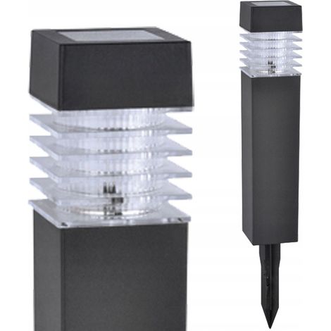 Lampada solare LED giardino quadrata nera Polux MARTIN (1/5)