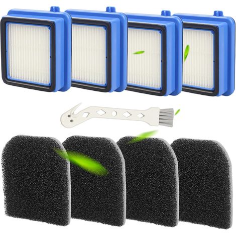 Adecuado para cartuchos de filtro, filtros HEPA y cepillos de limpieza de aspiradoras Electrolux Q6/Q7/Q8 - Juego de 4 piezas (1/5)