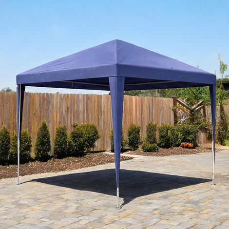 Tonnelle de jardin azul y blanco en métal PE 293 x 293 x 252 cm (1/5)