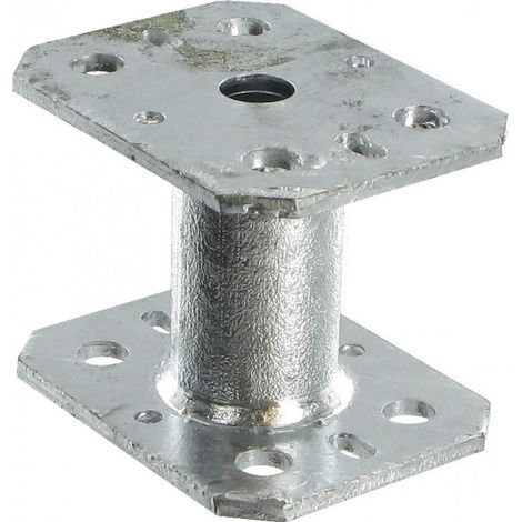 Simpson Strong Tie – Pied de poteau fixe 90x70mm – Épaisseur 4mm – Pour fixation de planchers chauffants et garde-corps – Accessoire pour poteau